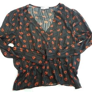 Whimsygoth Floral blouse